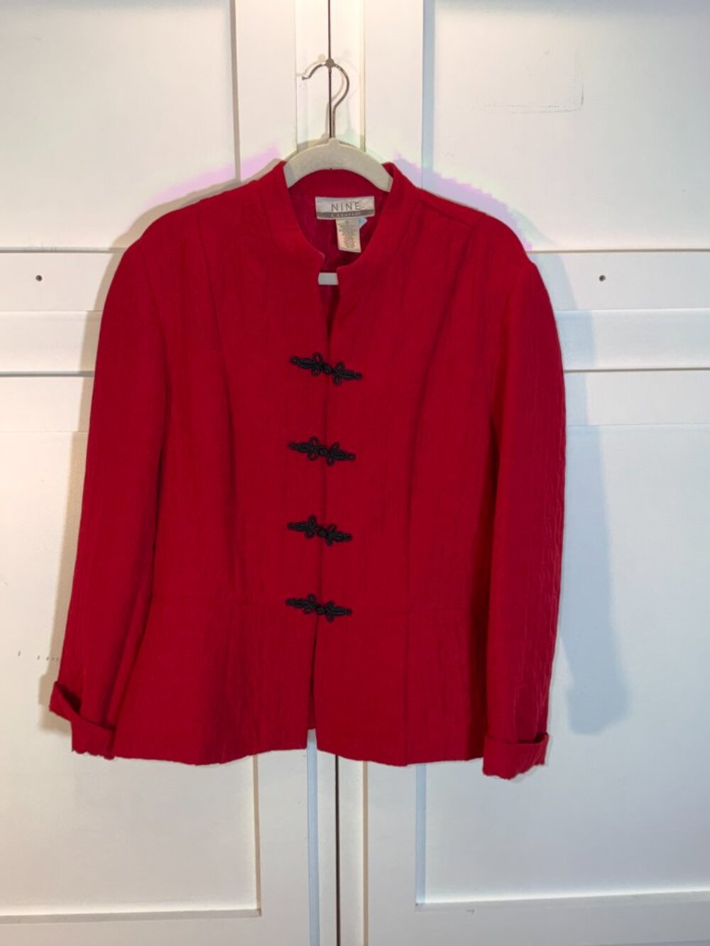 Nine & Co Red Quilted Jacket Women Size 16 - Picture 2 of 8